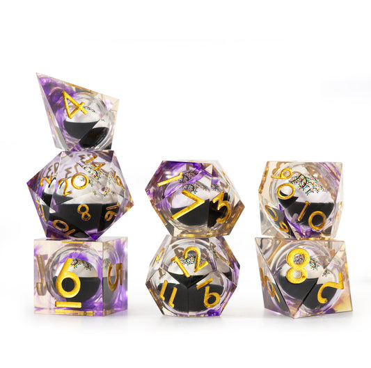 Amethyst Grove 7-Piece Polyhedral Dice Set