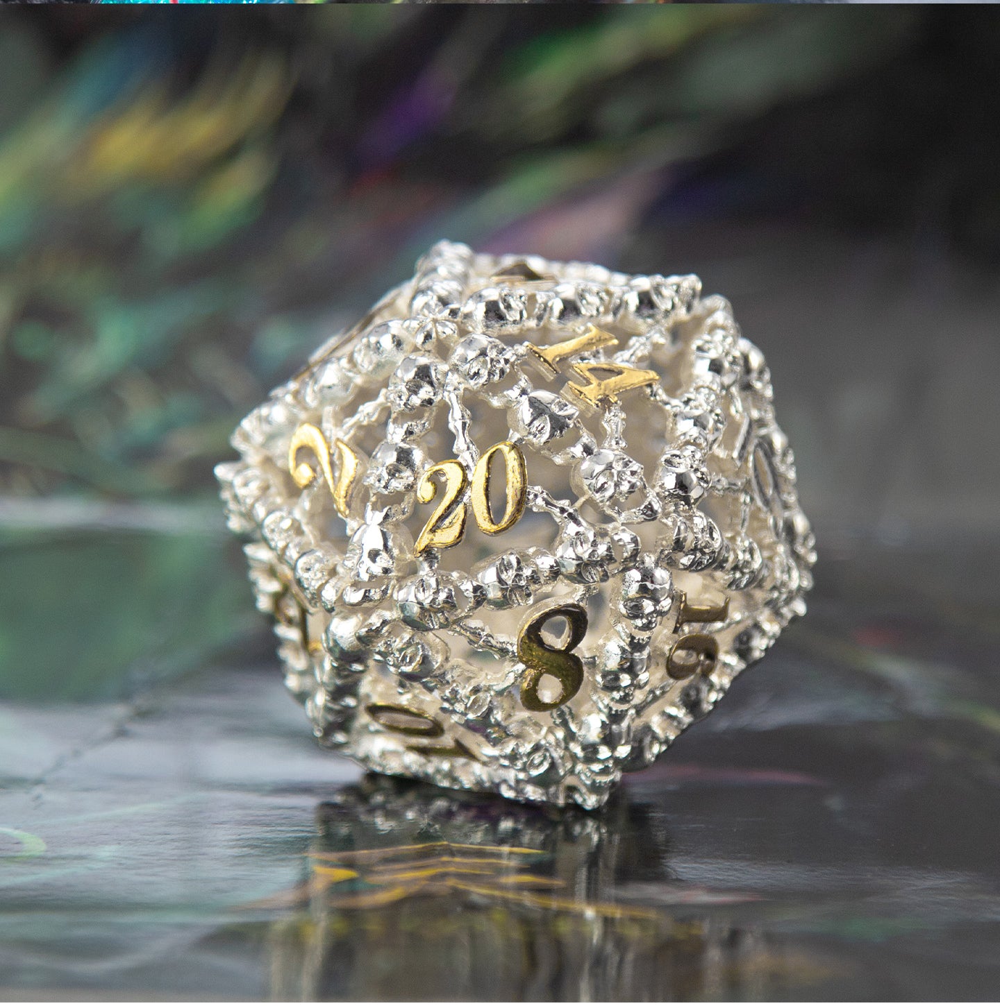 Hollow White Jade D20