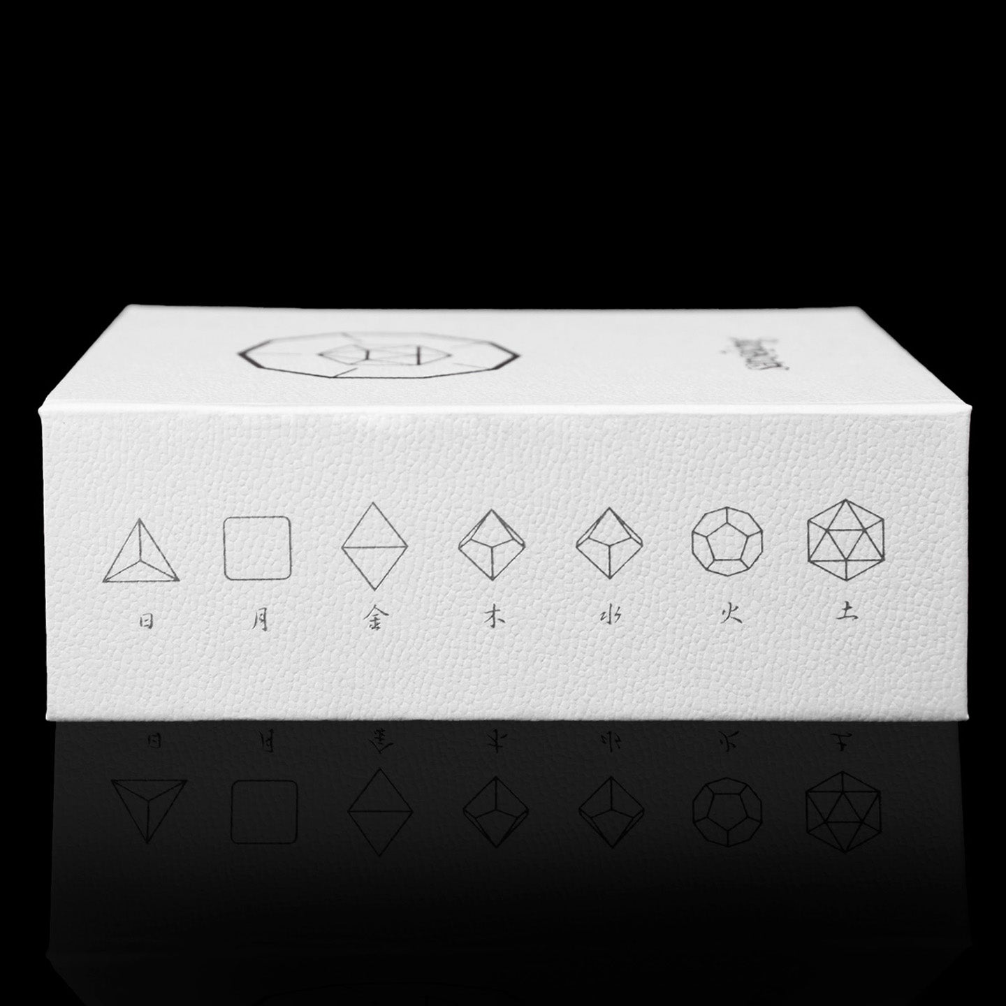 Purple Liuli Glass Diamond-Cut 7-Piece Dice Set