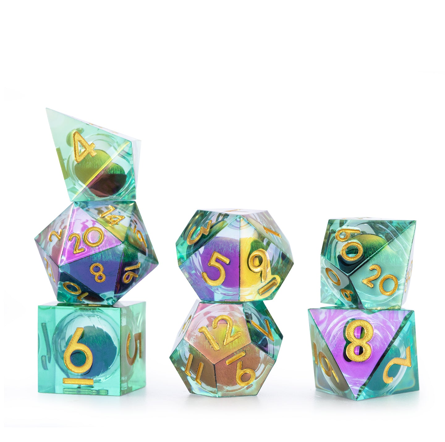 Laser Dragon Eye 7-Piece Polyhedral Dice Set