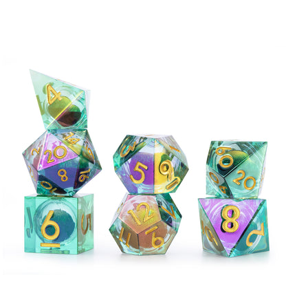 Laser Dragon Eye 7-Piece Polyhedral Dice Set