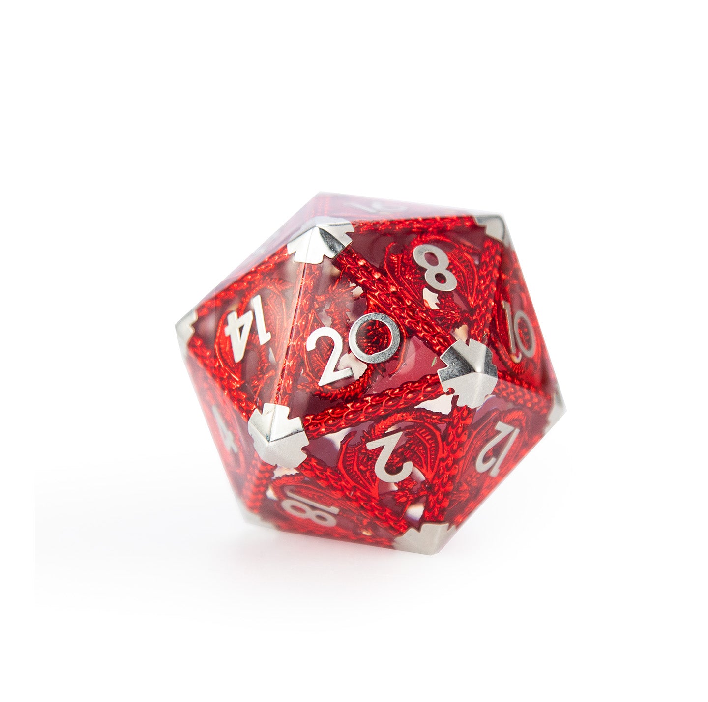Crimson Dragon’s Flame Single D20 Dice