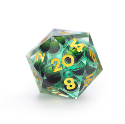 Jade Gaze Single D20 Dice