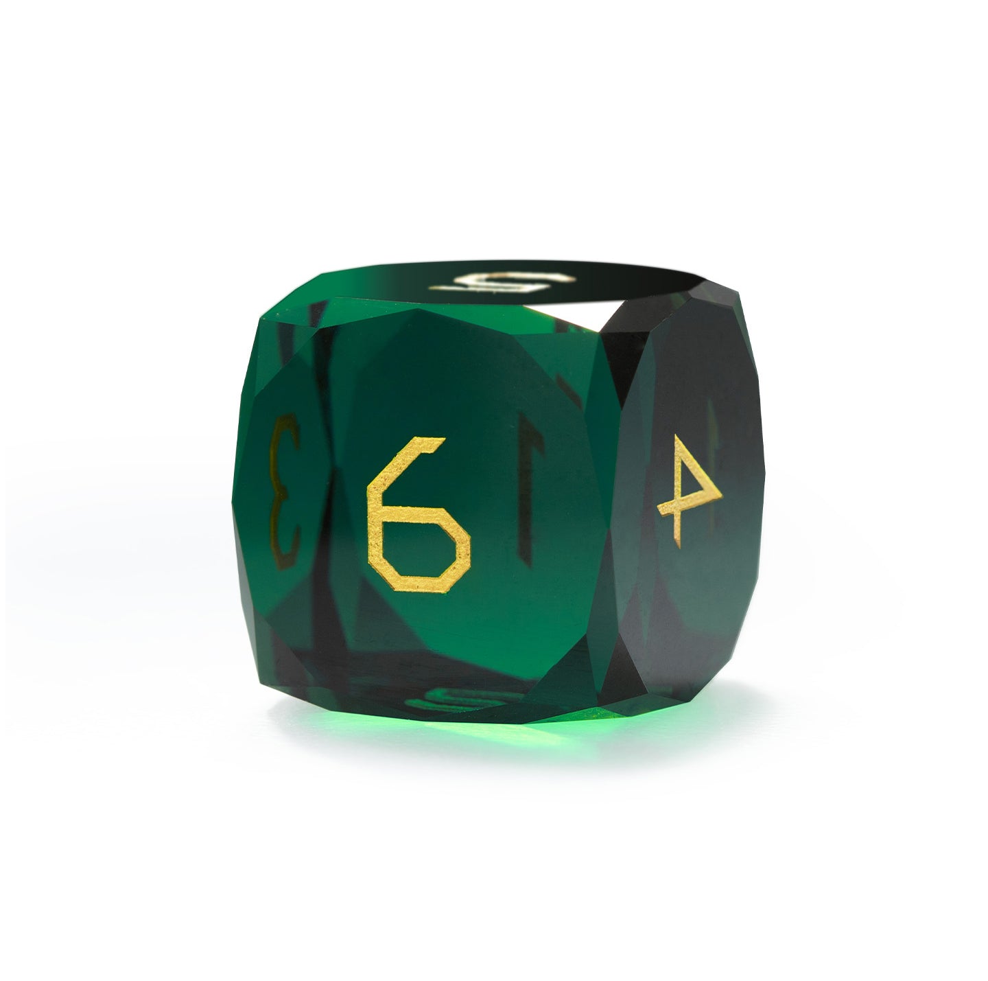 Cypress Green Diamond-Cut 7-Piece Dice Set