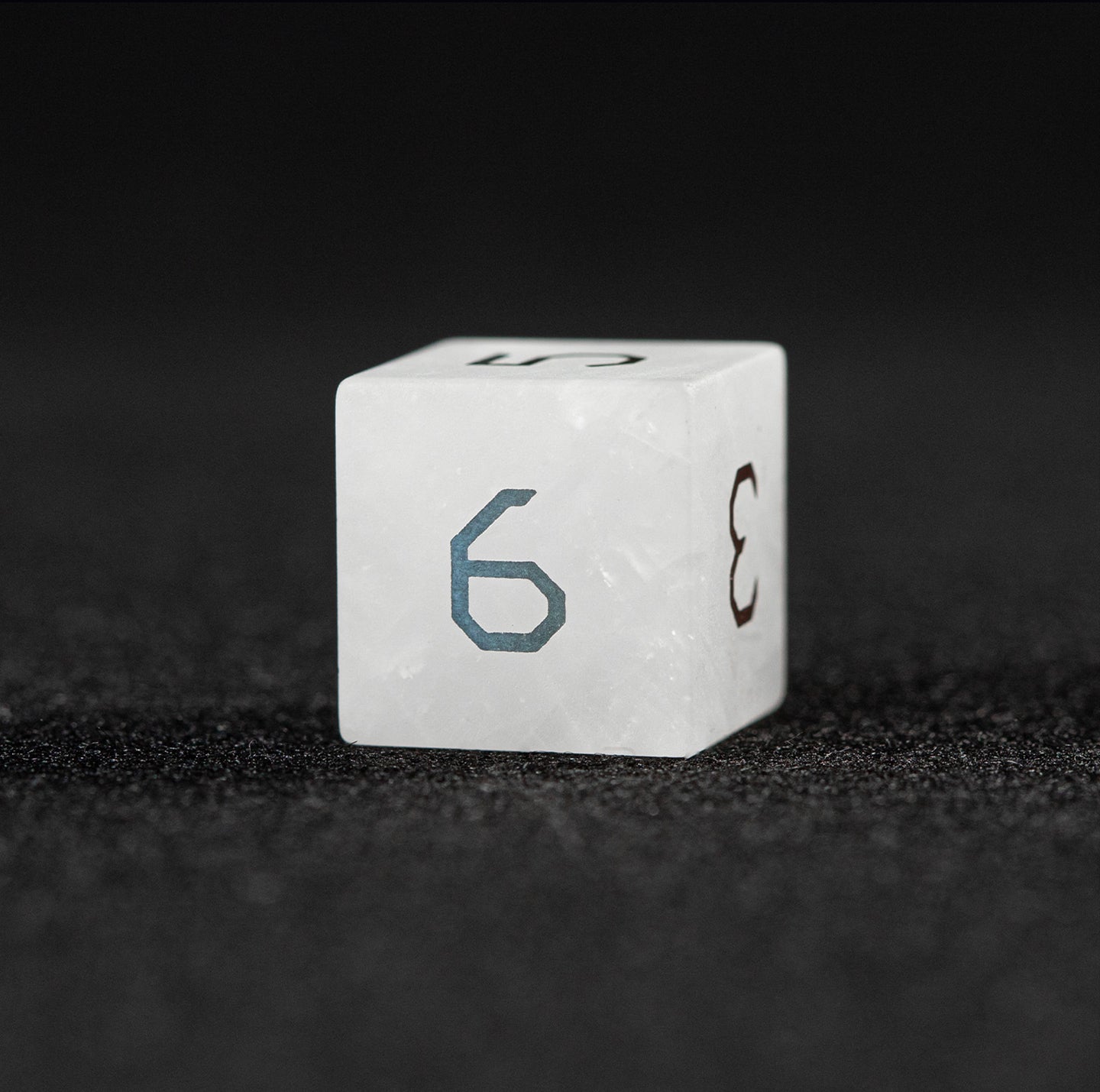 Clear Quartz Plated 7-Piece Polyhedral Dice Set