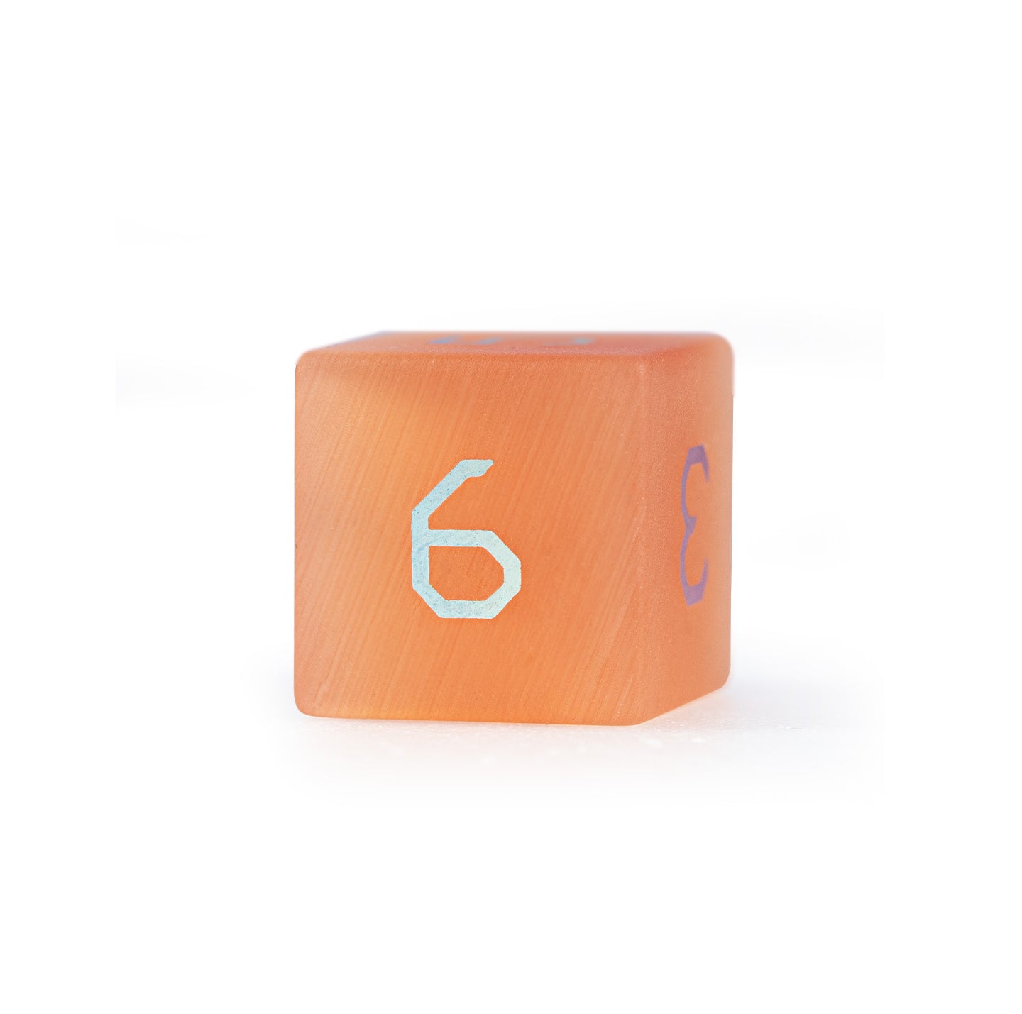 Amber Cat’s Eye Plated 7-Piece Polyhedral Dice Set