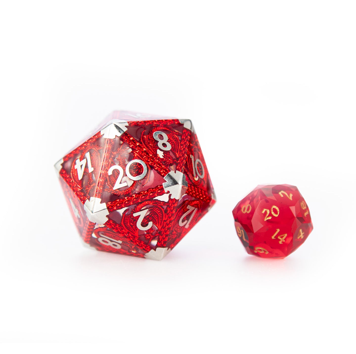 Crimson Dragon’s Flame Single D20 Dice