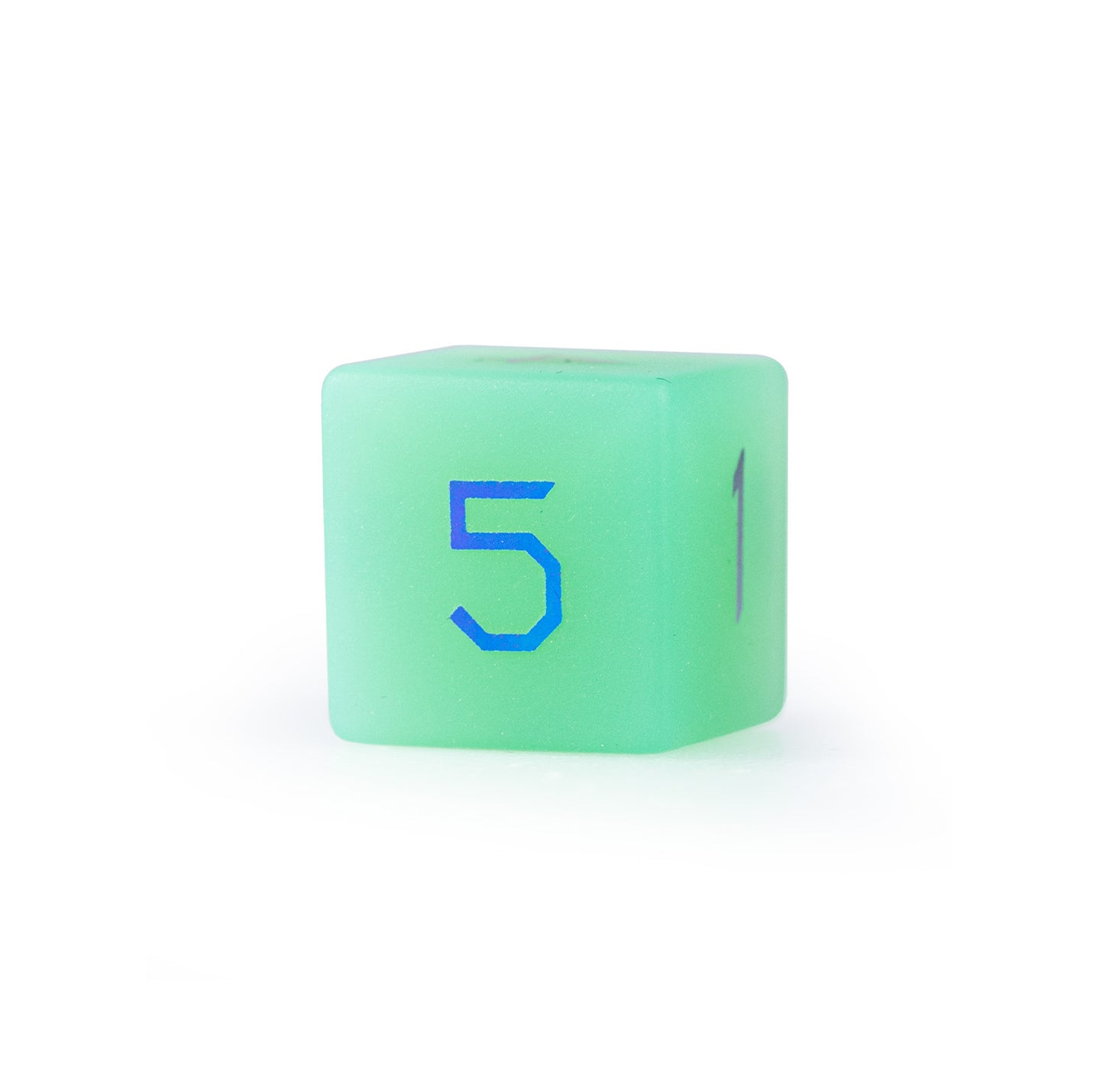 Green Opaline Plated 7-Piece Polyhedral Dice Set