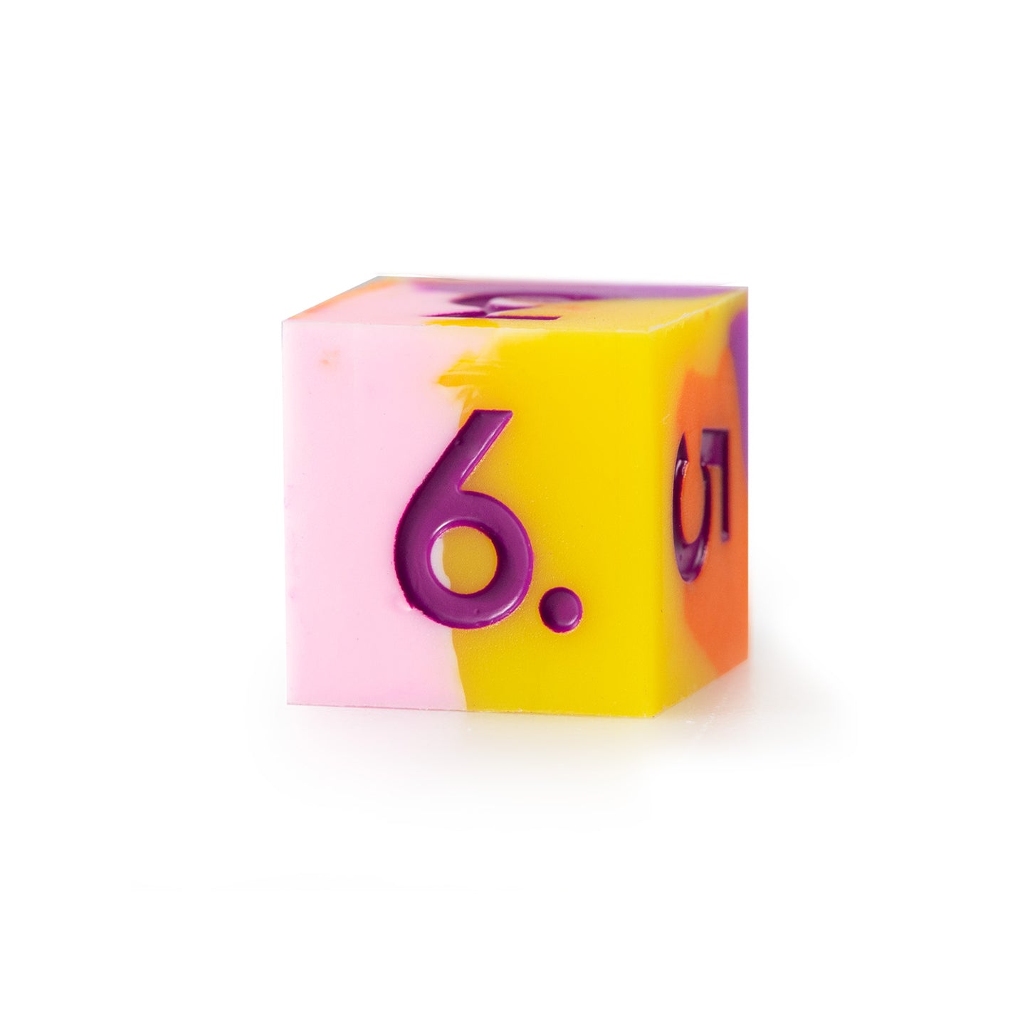 Peach Candy Silicone 7-Piece Polyhedral Dice Set