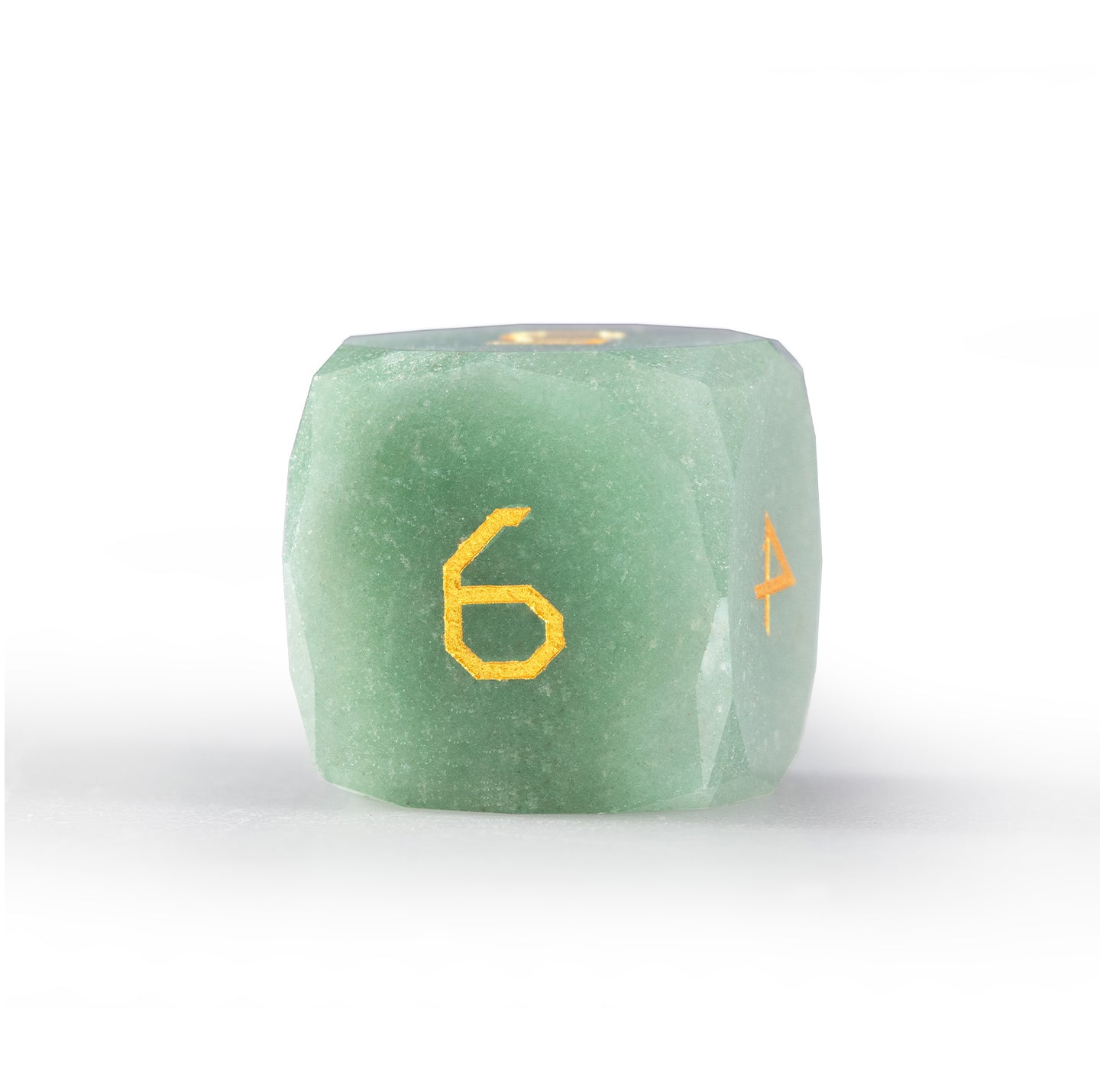 Green Aventurine Diamond-Cut 7-Piece Dice Set