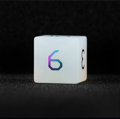 White Star Plated 7-Piece Polyhedral Dice Set