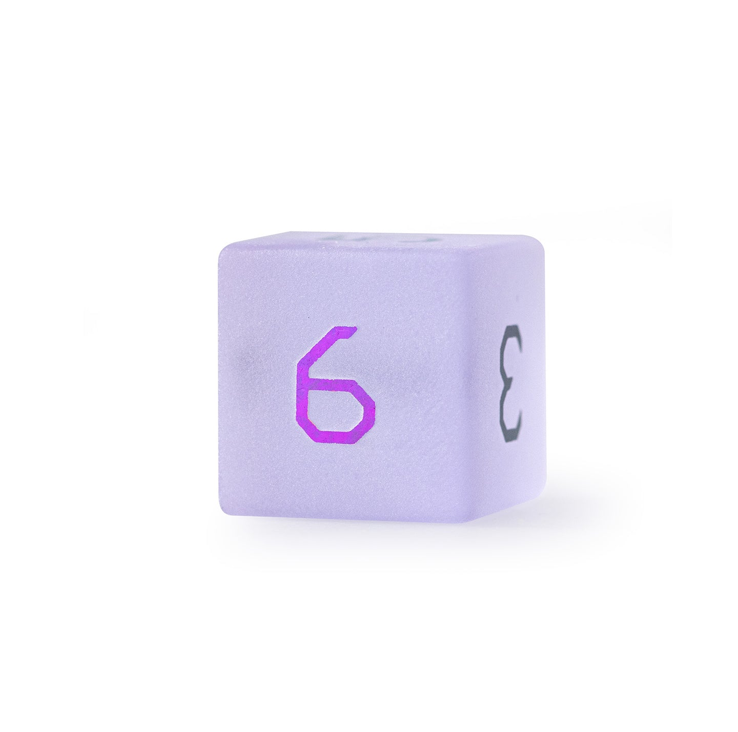 Amethyst Purple Glass Plated 7-Piece Polyhedral Dice Set