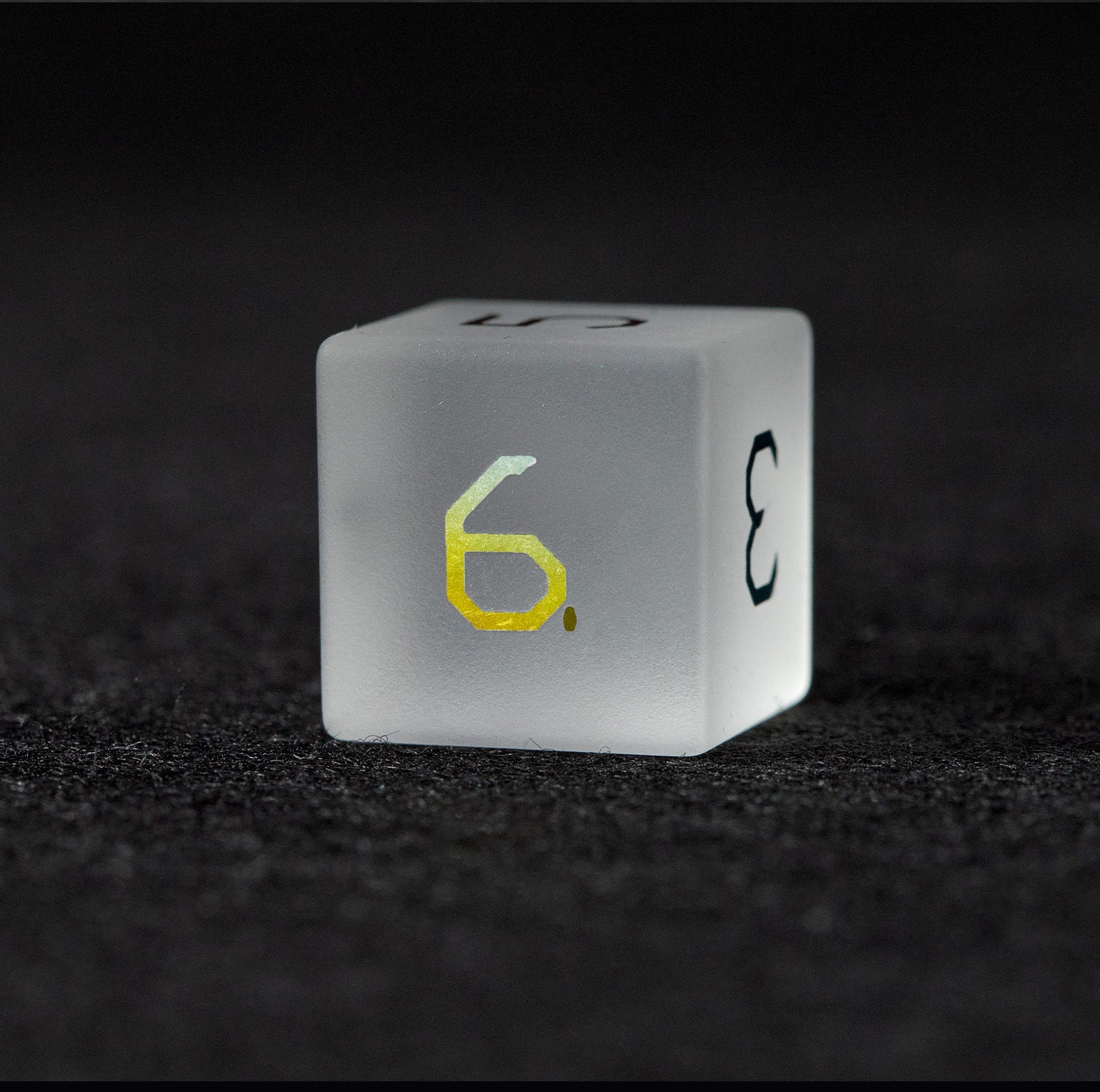 Opaline Plated Glass 7-Piece Polyhedral Dice Set