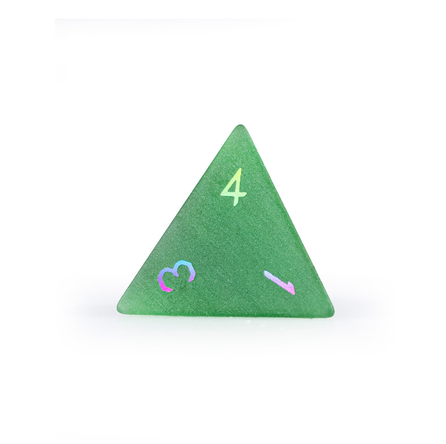 Emerald Cat’s Eye Plated 7-Piece Polyhedral Dice Set