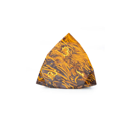 Golden Silk Jade Diamond-Cut 7-Piece Dice Set