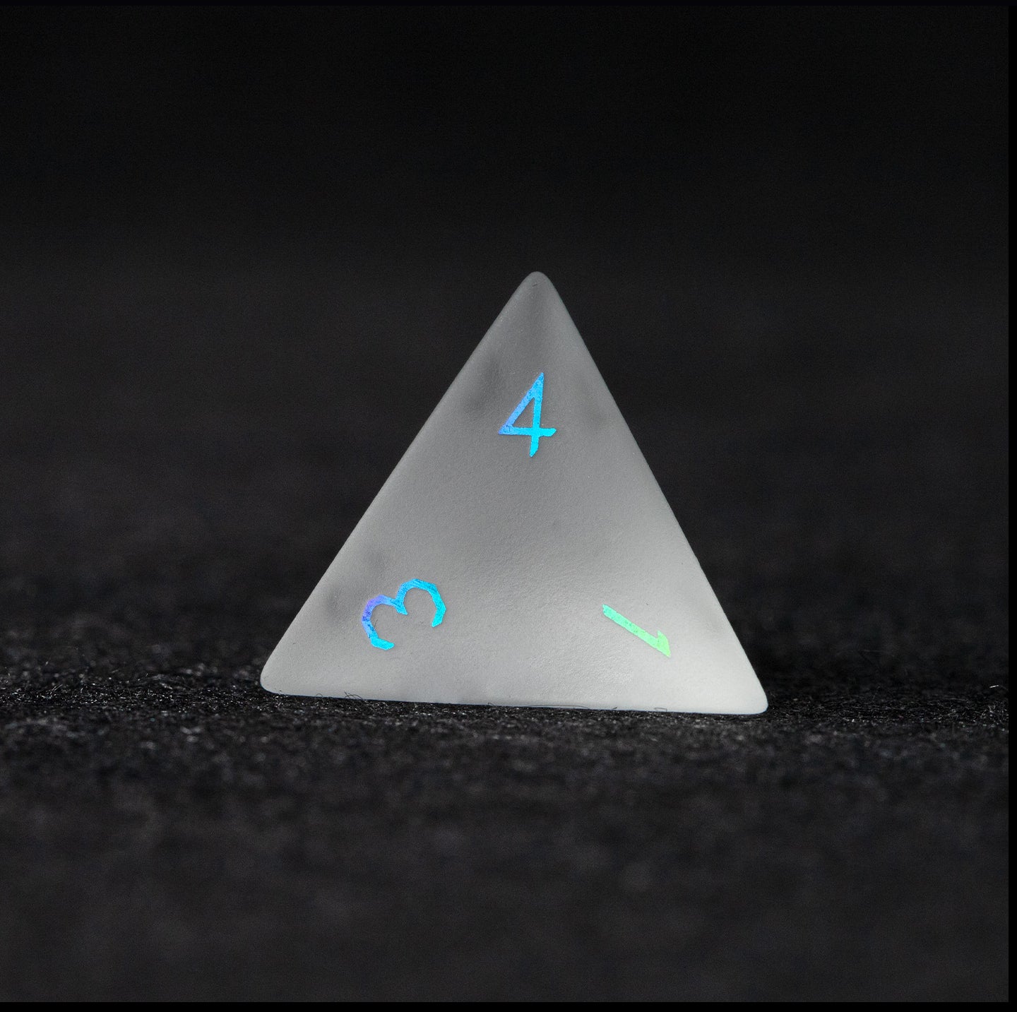 Opaline Plated Glass 7-Piece Polyhedral Dice Set