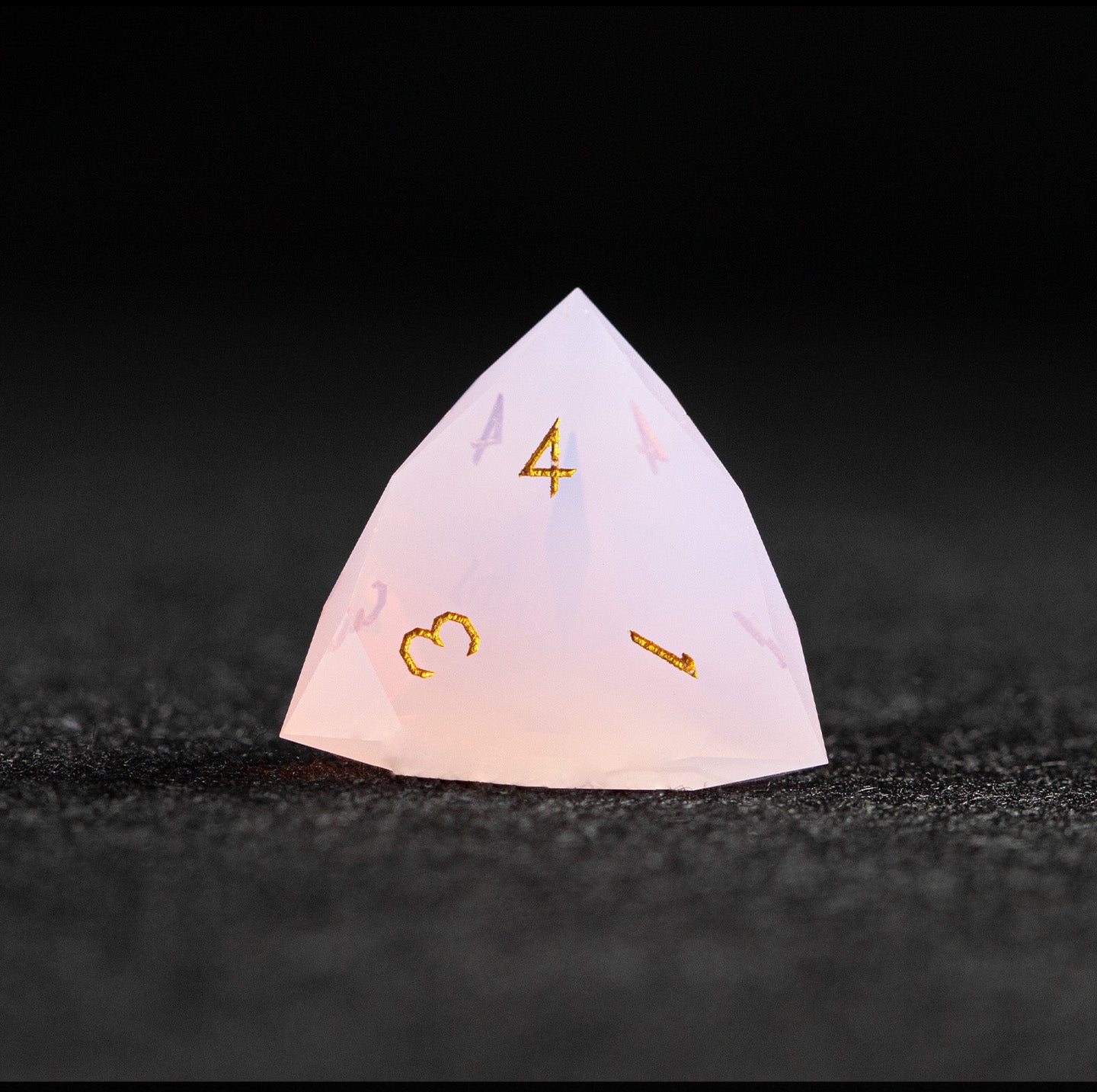Pink Opalite Diamond-Cut 7-Piece Dice Set