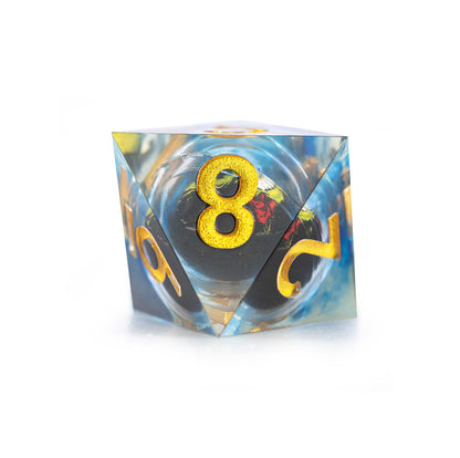 Gilded Veil Skull 7-Piece Polyhedral Dice Set