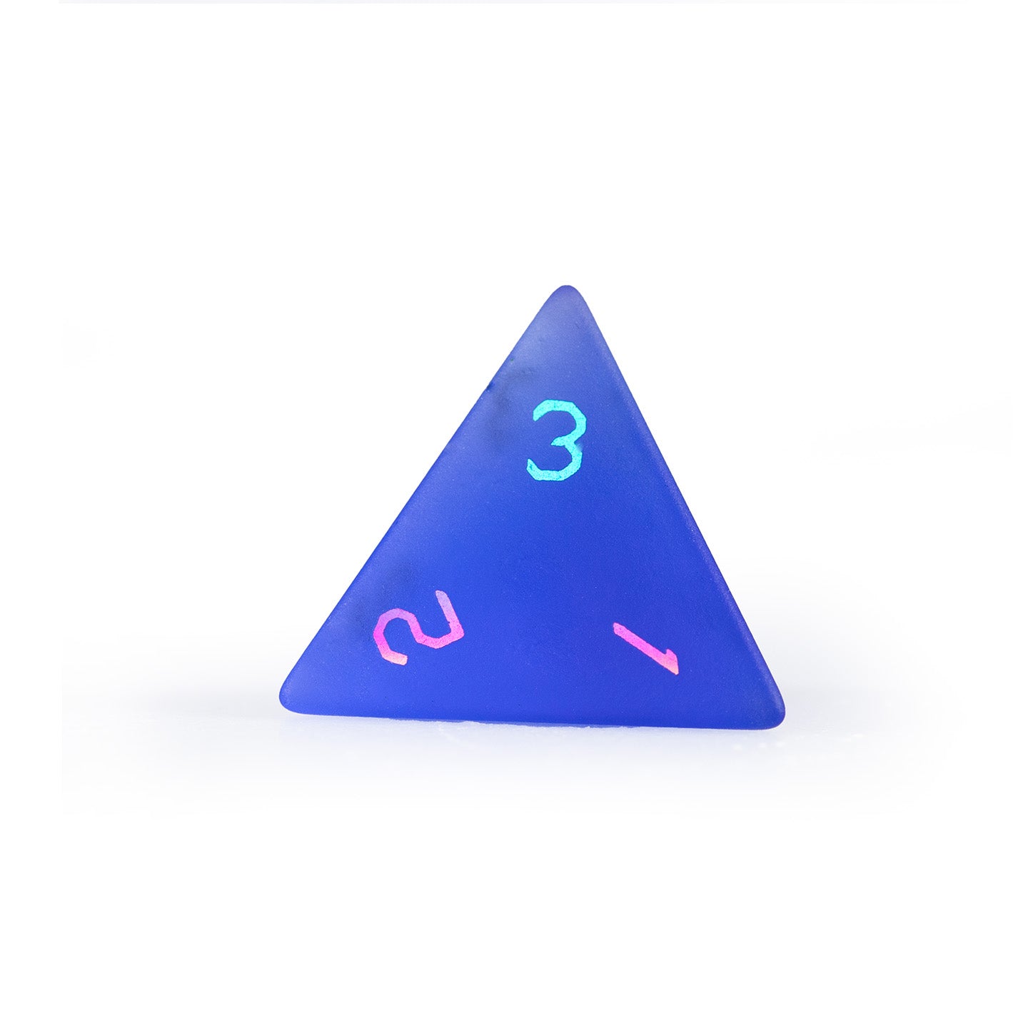 Royal Blue Plated Glass 7-Piece Polyhedral Dice Set