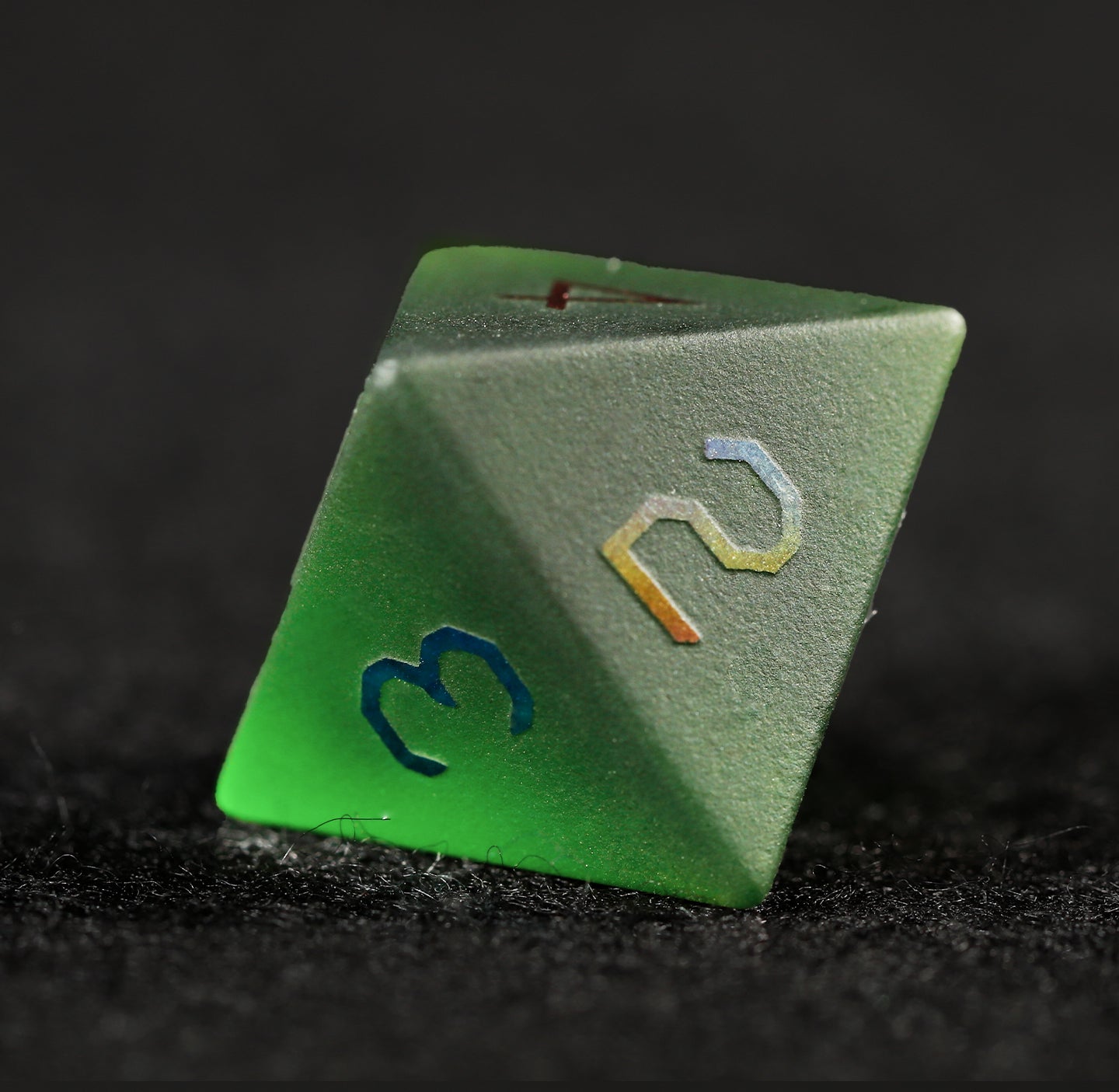 Olive Green Plated 7-Piece Polyhedral Dice Set