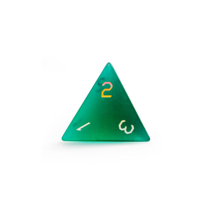 Pine Green Plated 7-Piece Polyhedral Dice Set