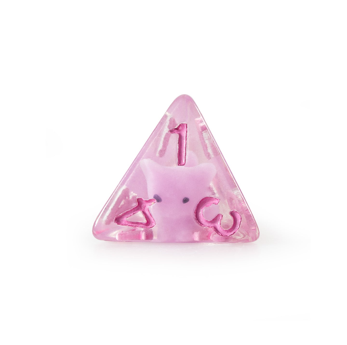 Rose Quartz Familiar 7-Piece Polyhedral Dice Set