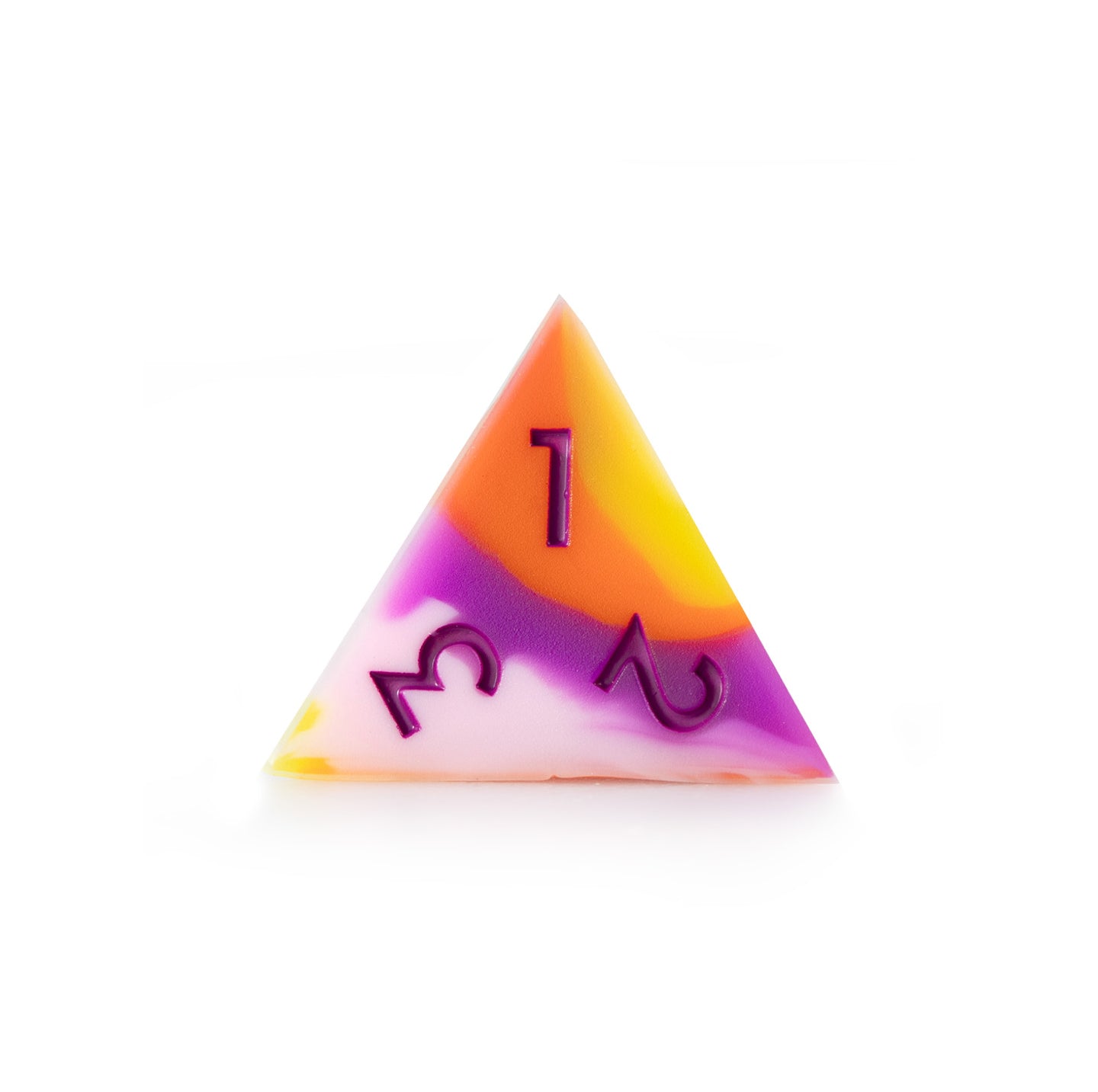 Peach Candy Silicone 7-Piece Polyhedral Dice Set