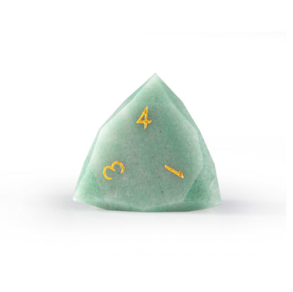 Green Aventurine Diamond-Cut 7-Piece Dice Set