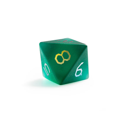 Pine Green Plated 7-Piece Polyhedral Dice Set