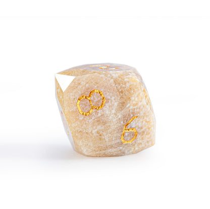 Chrysanthemum Stone Diamond-Cut 7-Piece Dice Set