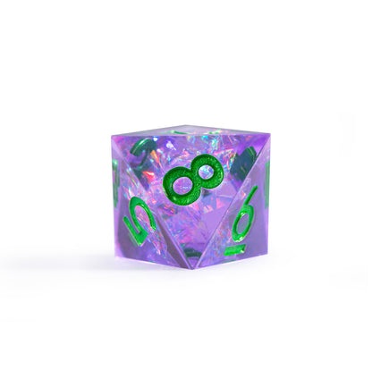 Dreamveil Amethyst Gold 7-Piece Polyhedral Dice Set