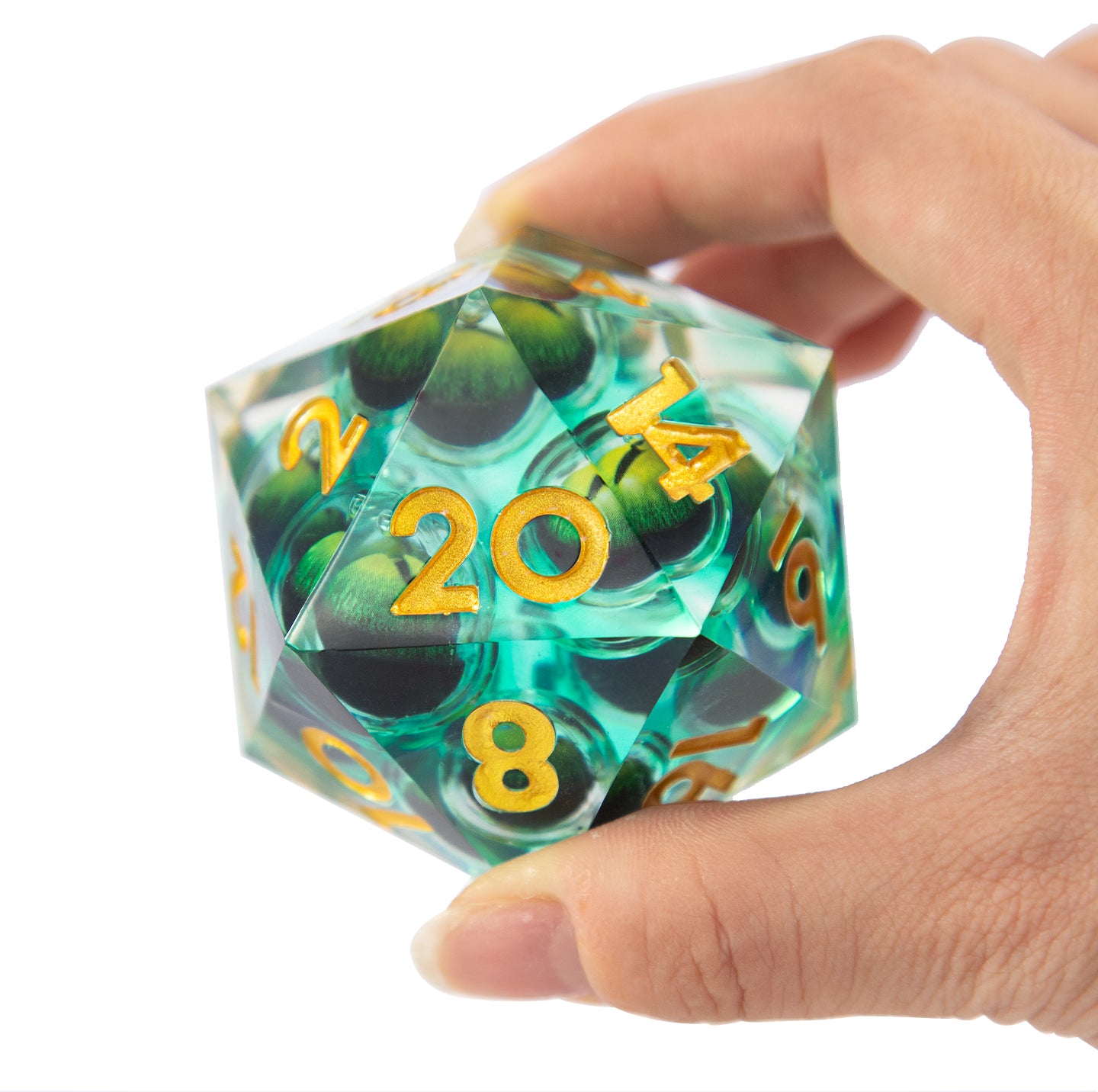 Jade Gaze Single D20 Dice