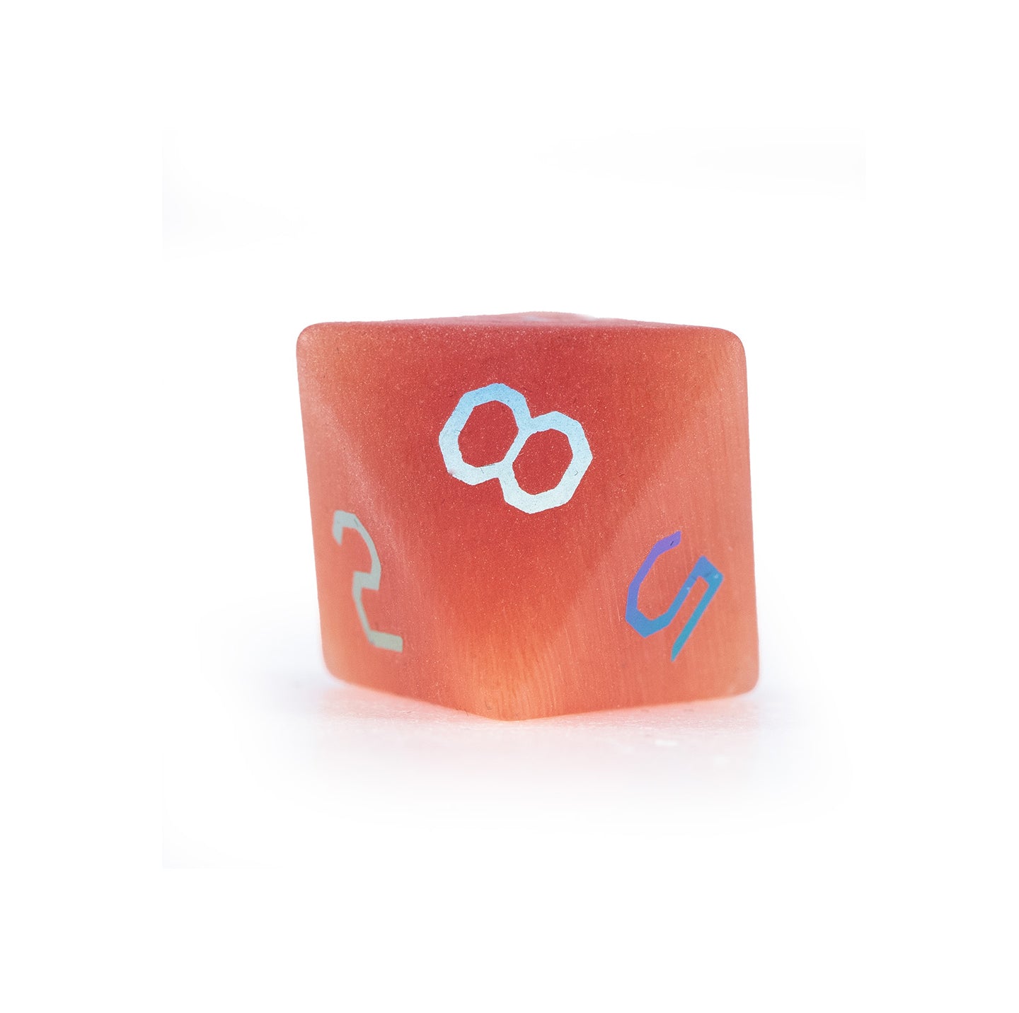 Crimson Cat’s Eye Plated 7-Piece Polyhedral Dice Set