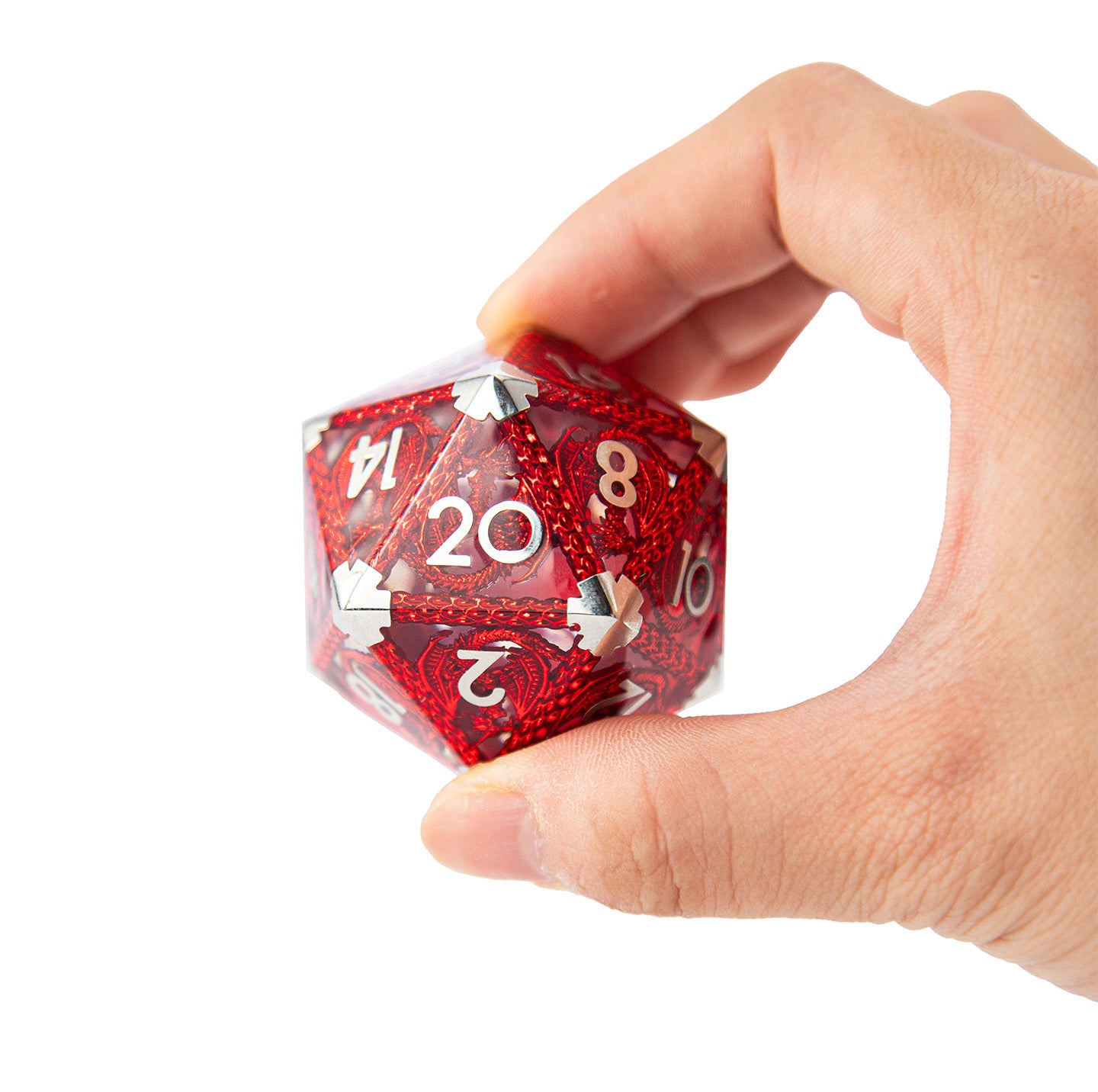 Crimson Dragon’s Flame Single D20 Dice