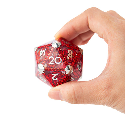 Crimson Dragon’s Flame Single D20 Dice