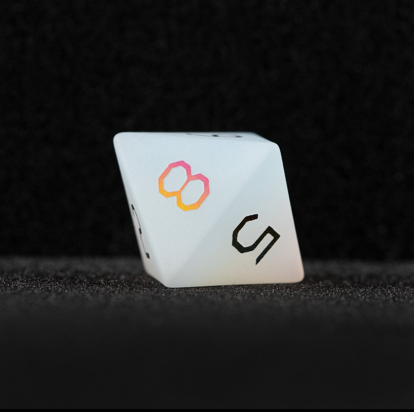 White Star Plated 7-Piece Polyhedral Dice Set