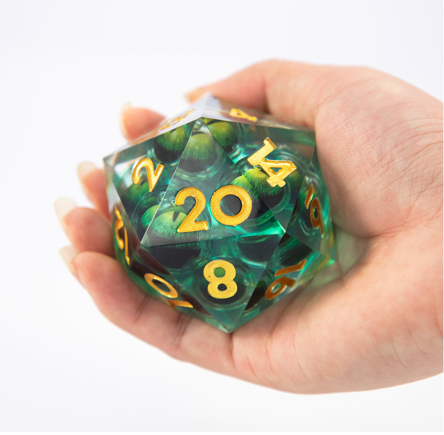 Jade Gaze Single D20 Dice