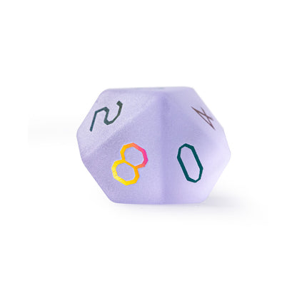 Amethyst Purple Glass Plated 7-Piece Polyhedral Dice Set