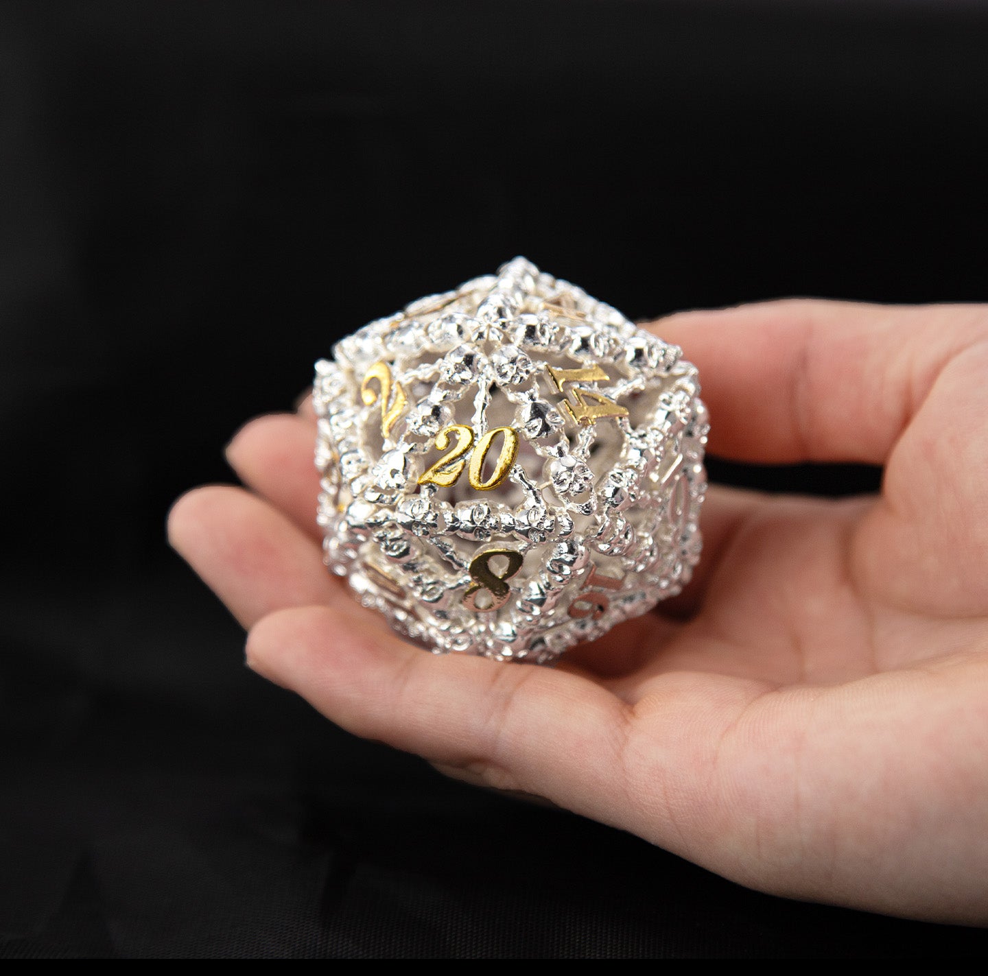 Hollow White Jade D20