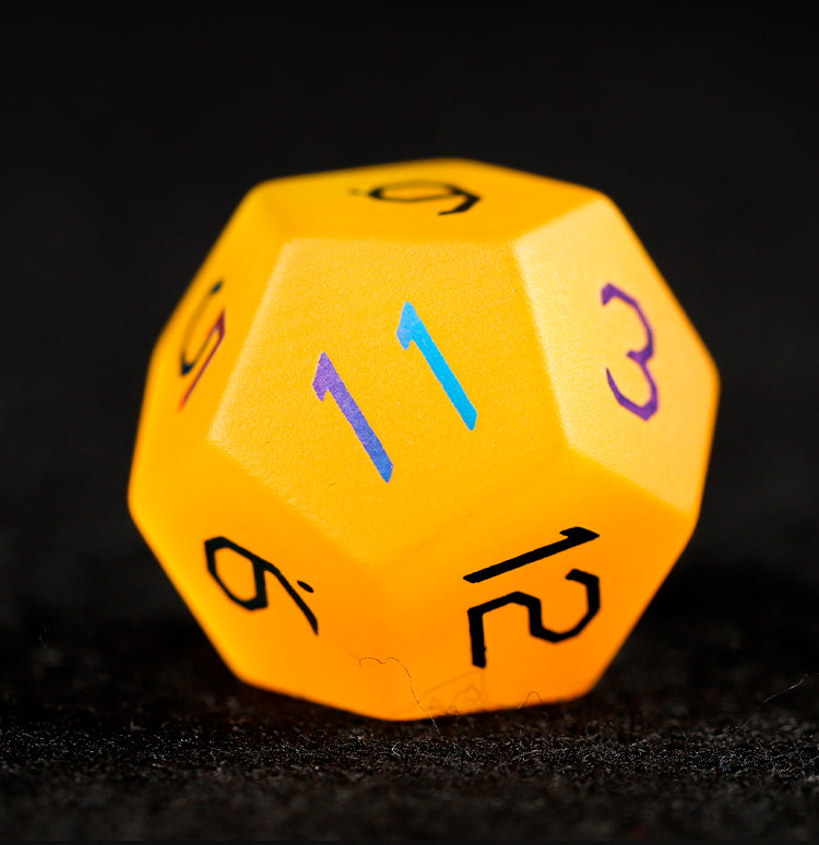 Golden Cat’s Eye Plated 7-Piece Polyhedral Dice Set