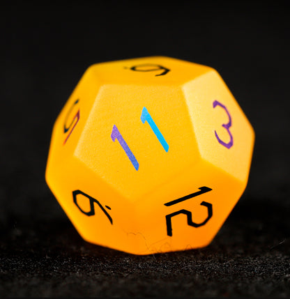 Golden Cat’s Eye Plated 7-Piece Polyhedral Dice Set