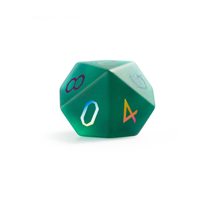 Pine Green Plated 7-Piece Polyhedral Dice Set