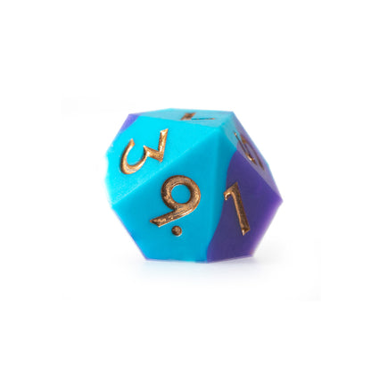 Aurora Gilded Silicone 7-Piece Polyhedral Dice Set