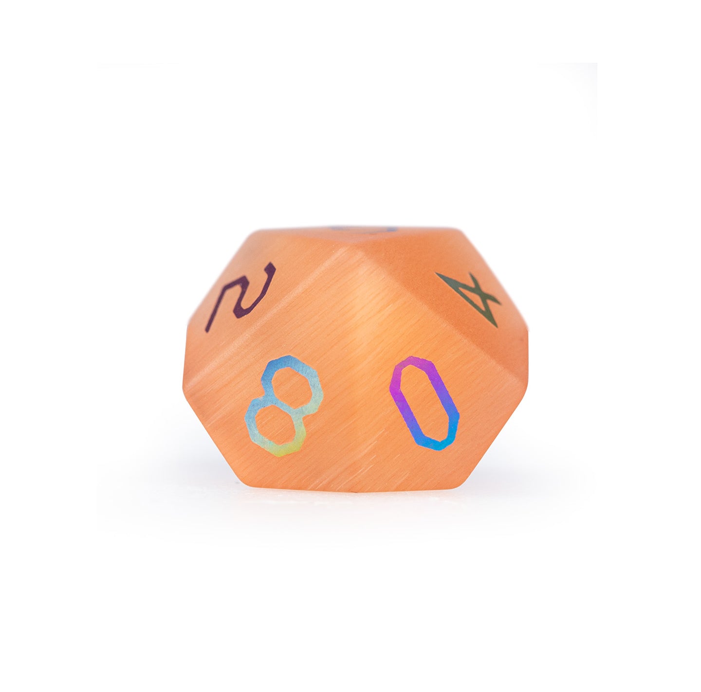 Amber Cat’s Eye Plated 7-Piece Polyhedral Dice Set