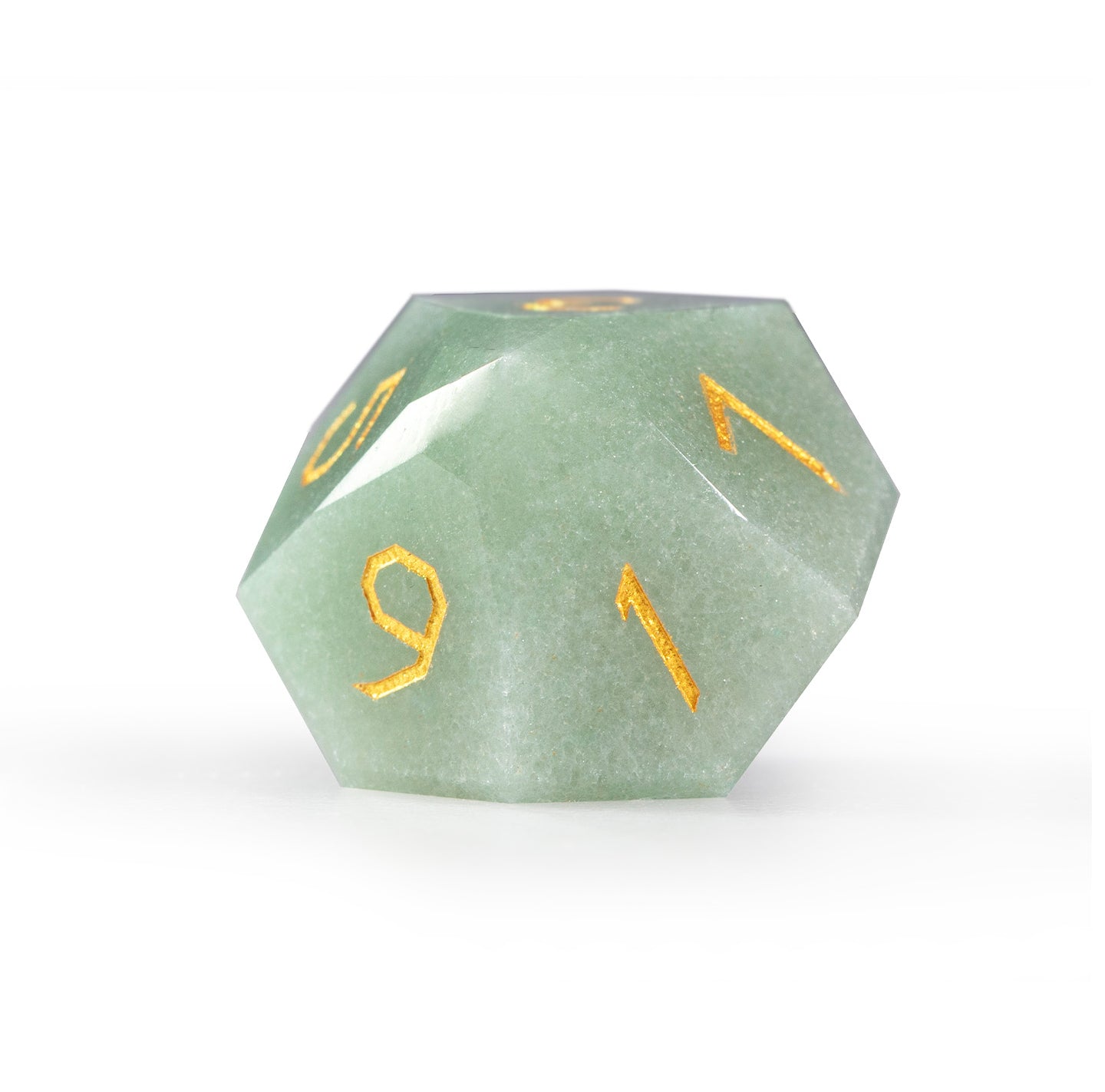 Green Aventurine Diamond-Cut 7-Piece Dice Set