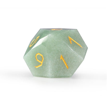 Green Aventurine Diamond-Cut 7-Piece Dice Set