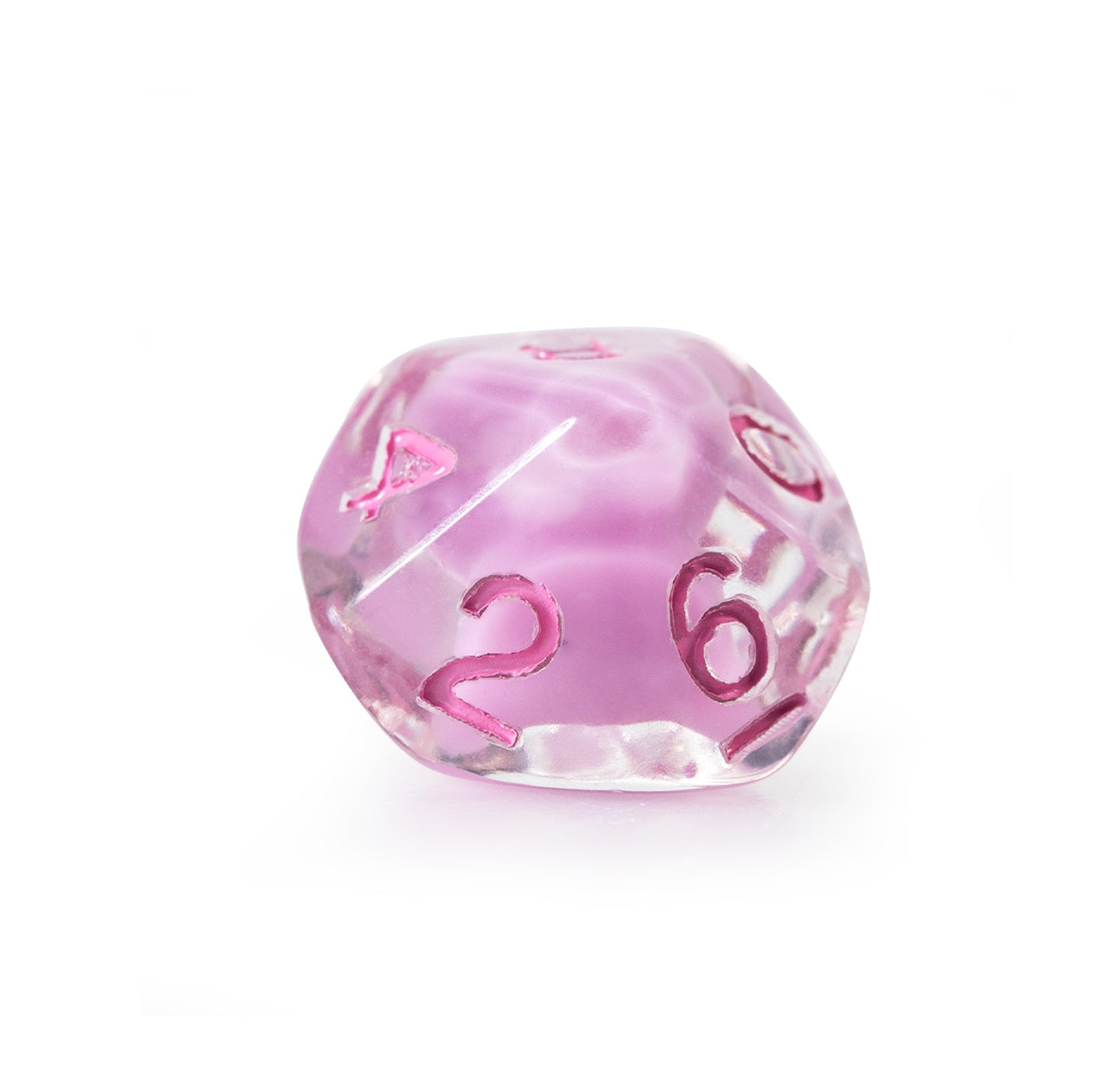 Rose Quartz Familiar 7-Piece Polyhedral Dice Set