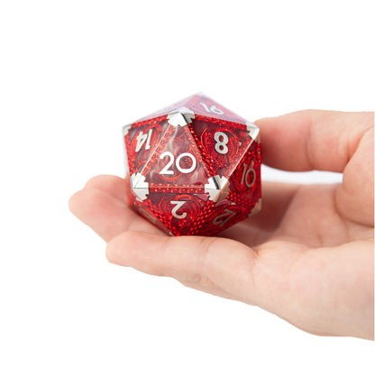 Crimson Dragon’s Flame Single D20 Dice