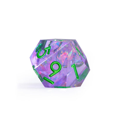 Dreamveil Amethyst Gold 7-Piece Polyhedral Dice Set