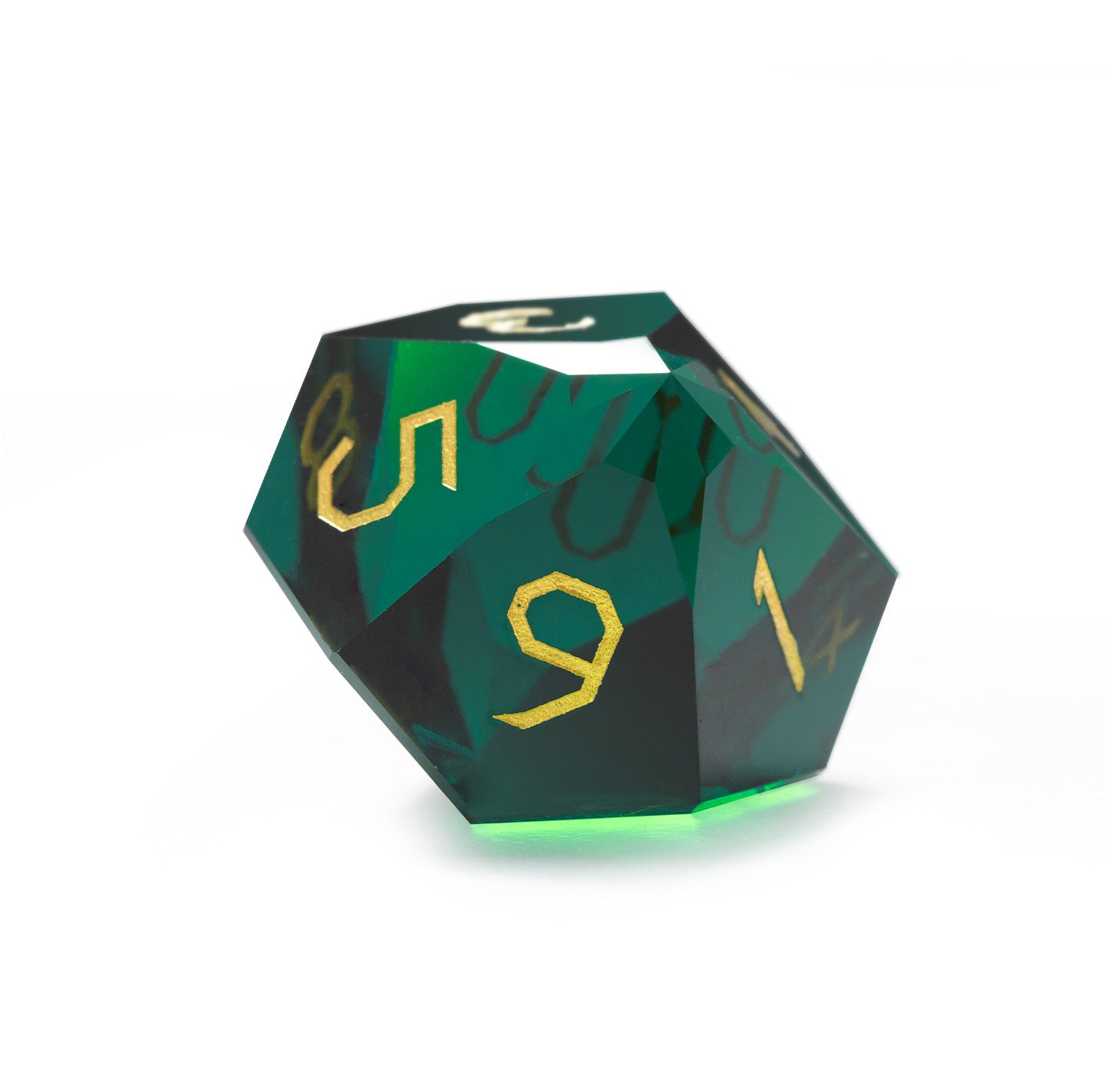 Cypress Green Diamond-Cut 7-Piece Dice Set